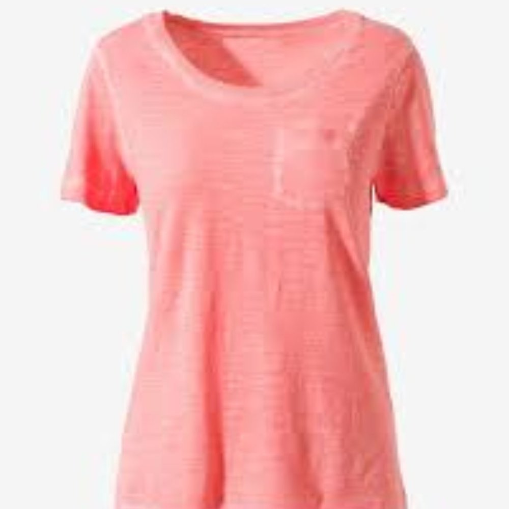 Chico's Pocket Tee in fun CORAL!  New with tags